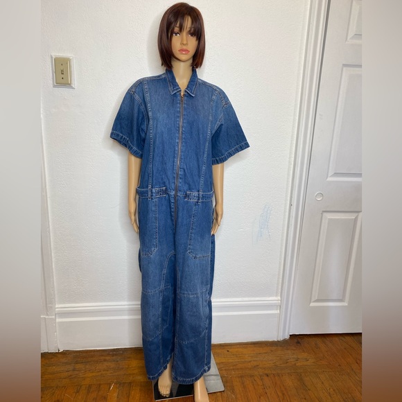 Free People We The Free On The Run Cropped Coverall - Picture 2 of 15